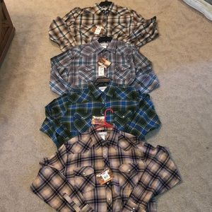 4 NWT Wrangler Pearl Snap Shirts